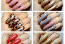 Audrey swatches nail art