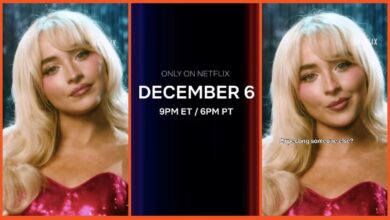 Sabrina carpenter versace campaign netflix christmas special