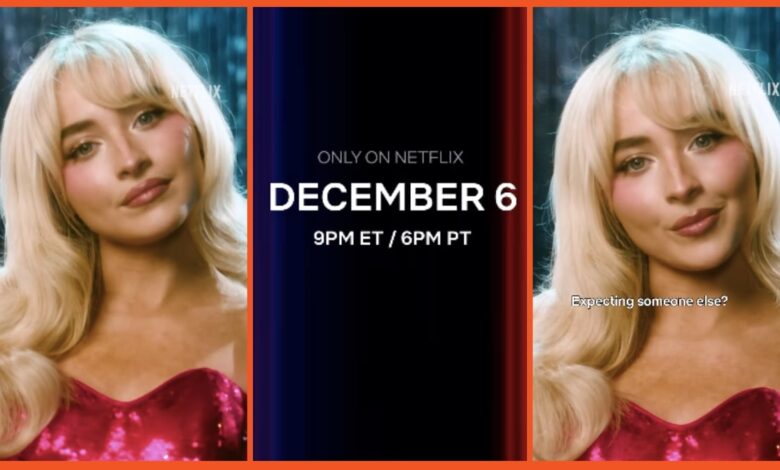 Sabrina carpenter versace campaign netflix christmas special
