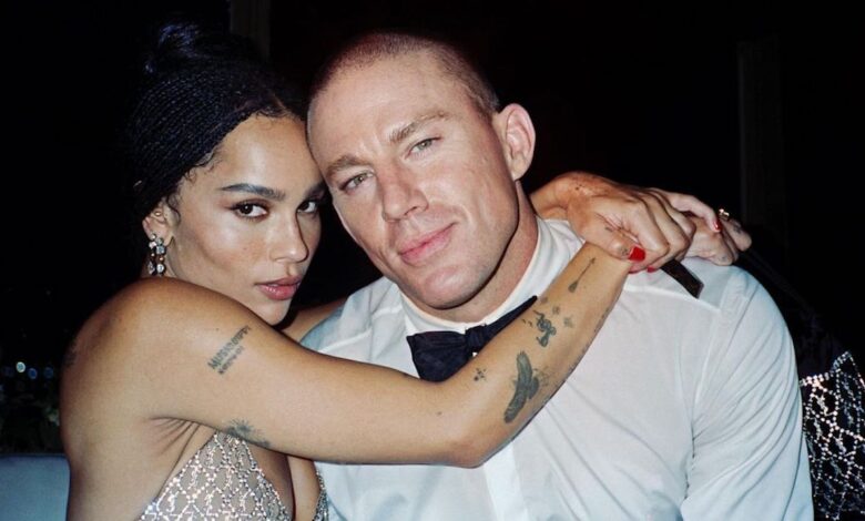 Zoe kravitz the row channing tatum split