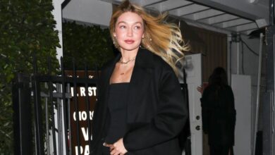 Gigi hadid bradley cooper date night matching sweaters