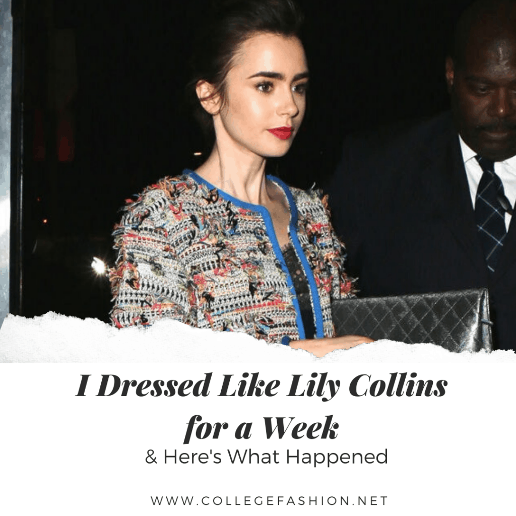 Even lily collins cant resist the latest outerwear trend