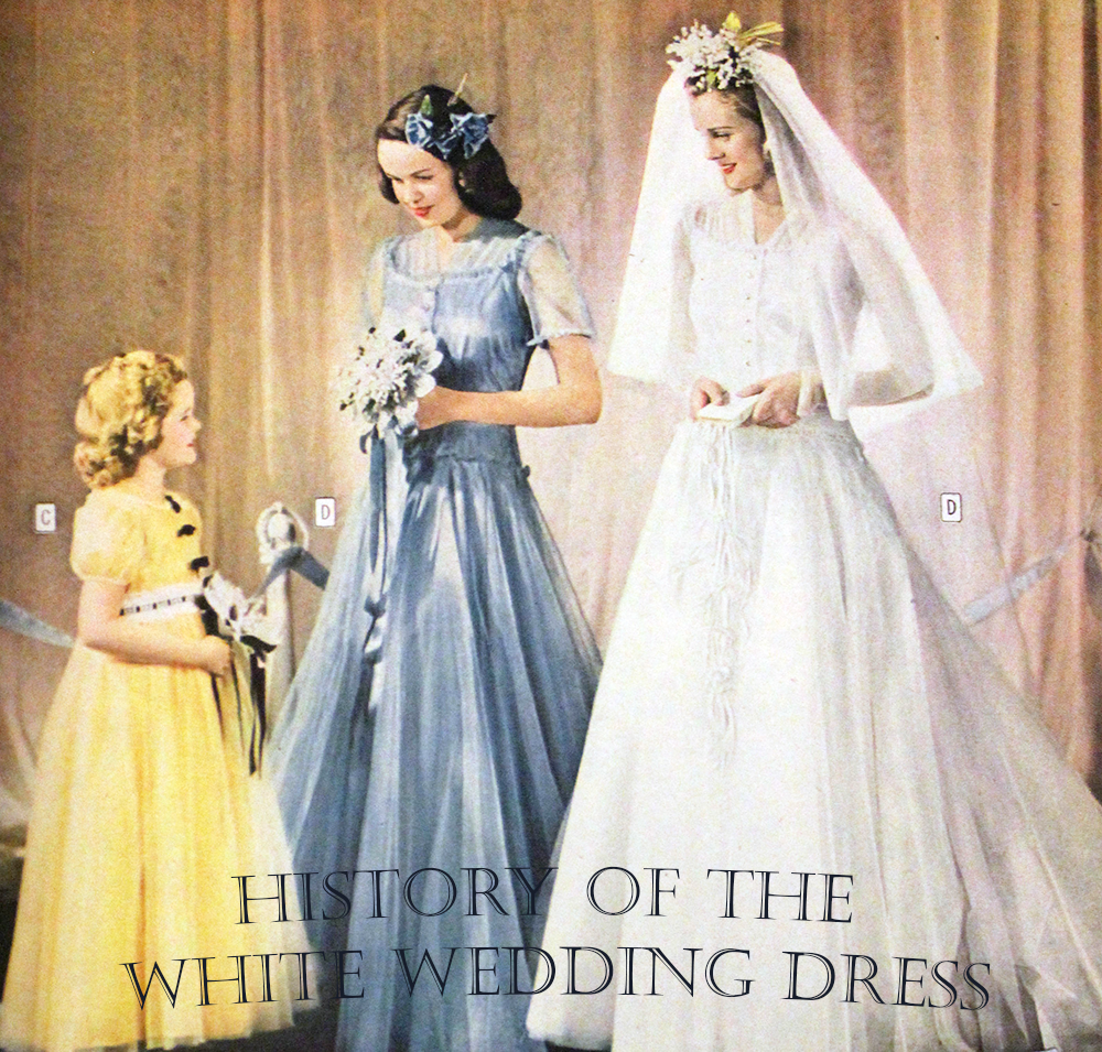 Wedding white dress history gown