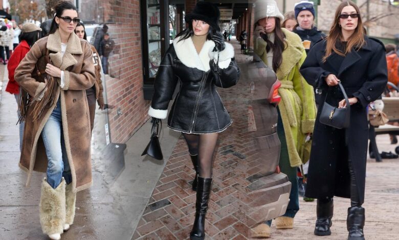 Celebrity apres ski outfits