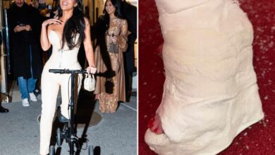 Kim kardashian broken foot scooter
