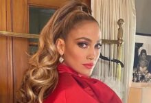 Jennifer lopez denim holiday party