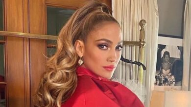 Jennifer lopez denim holiday party