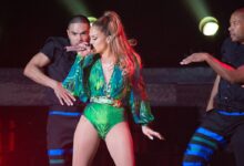 Jennifer lopez grammys after party winter coat