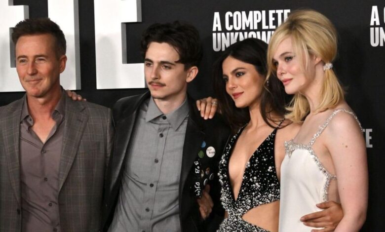 Timothee chalamet genius a complete unknown press tour