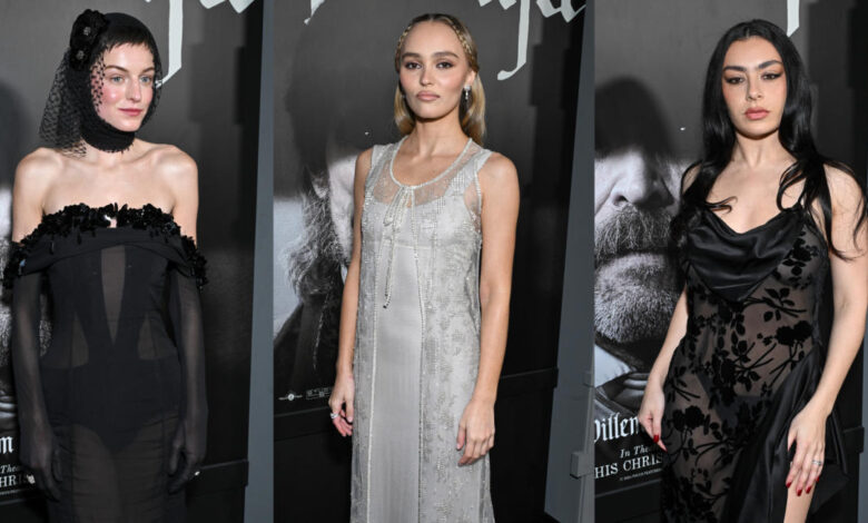 Lily rose depp emma corrin sheer gothic glam nosferatu