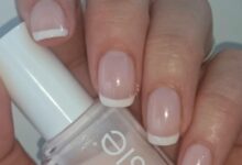 Licorice french nails manicure