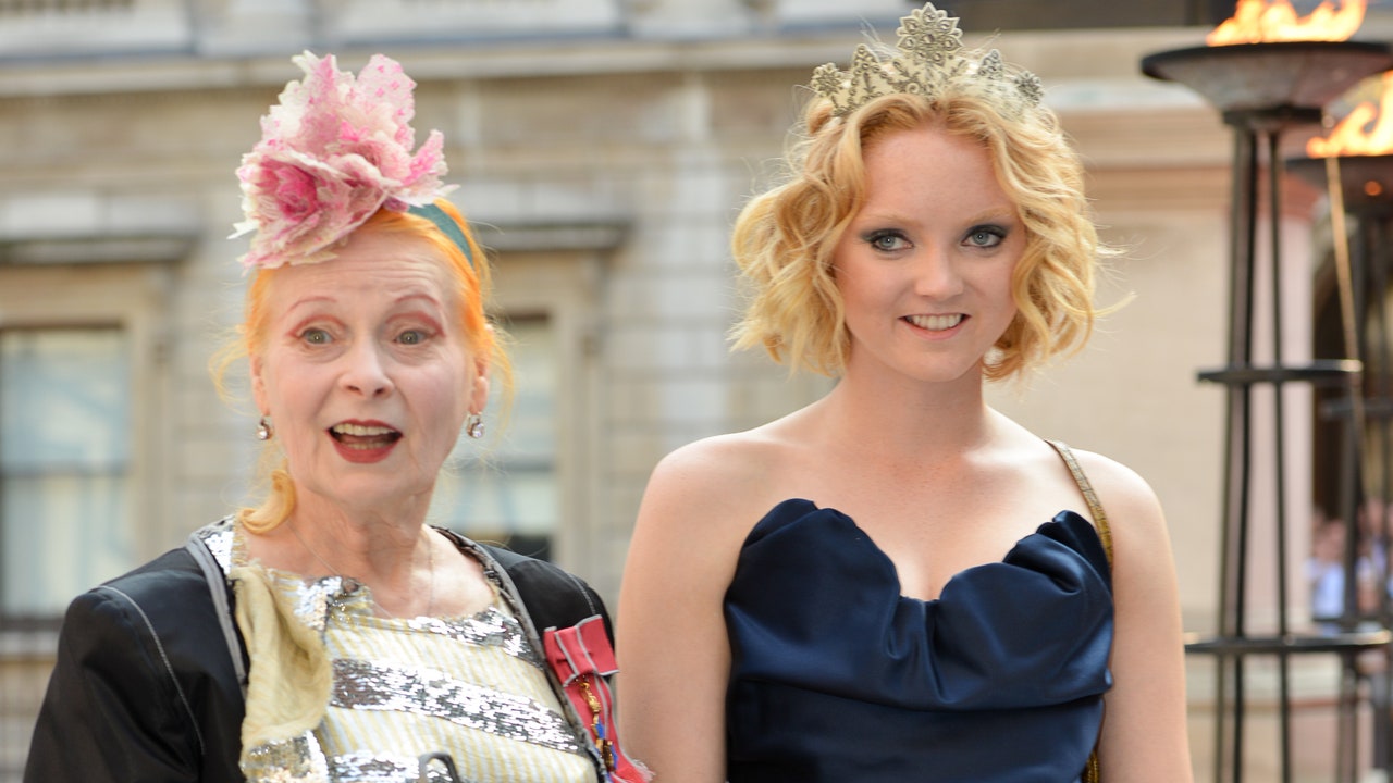 Lily collins bombshell makeover vivienne westwood