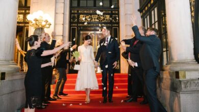 Lilah ramzi city hall wedding vintage bergdorf goodman dress