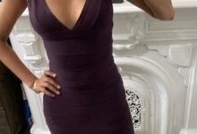 Dress bandage red crisscross leger herve lyst