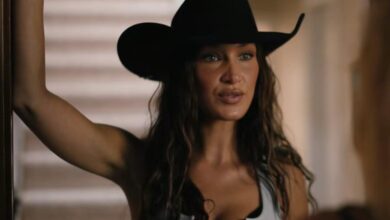 Bella hadid yellowstone cameo western fashion