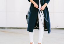 Rainy weather trench coat in street style