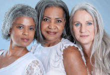 Gray blending silver hair color