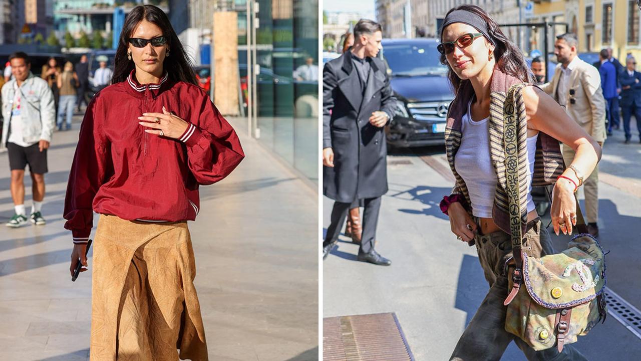 Bella hadid is keeping the 80s alive