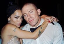 Zoe kravitz the row channing tatum split