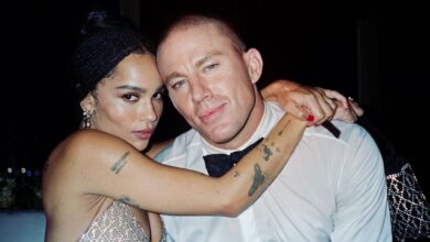 Zoe kravitz the row channing tatum split