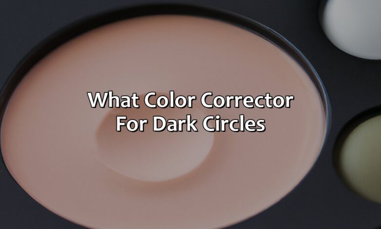 Color correcting neutralize dark circles