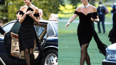 Diana revenge dress princess vanity black party getty her prince wearing fair iconic charles little summer 1994
