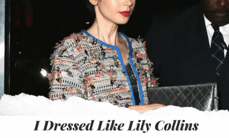 Even lily collins cant resist the latest outerwear trend